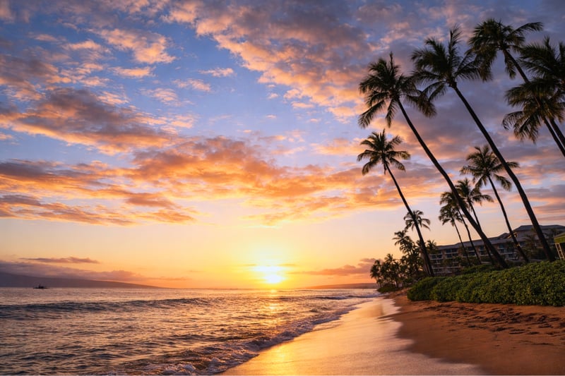 The nearby Kaanapli Beach is the perfect place to catch some beautiful Hawaiian sunsets.