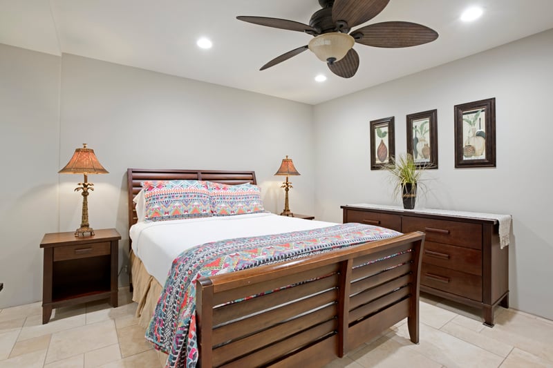     Feel at home the moment you step in. This bedroom is a cozy cocoon.