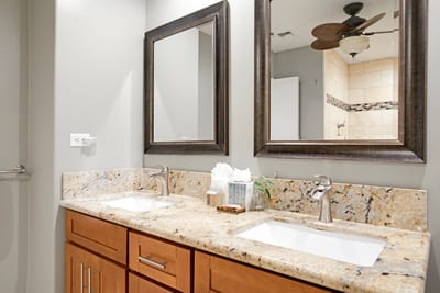 A mix of textures and finishes brings both style and warmth.