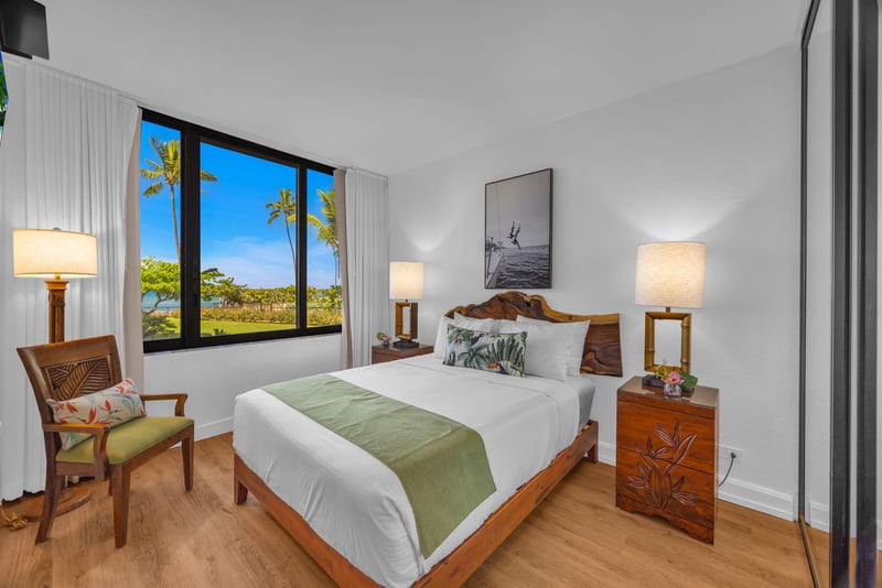 Rest easy in the beautifully appointed guest bedroom, designed with comfort in mind