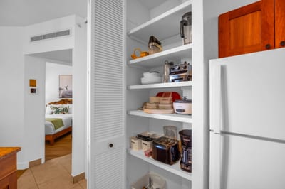 Your kitchen supplies are neatly tucked away in the pantry KS-104