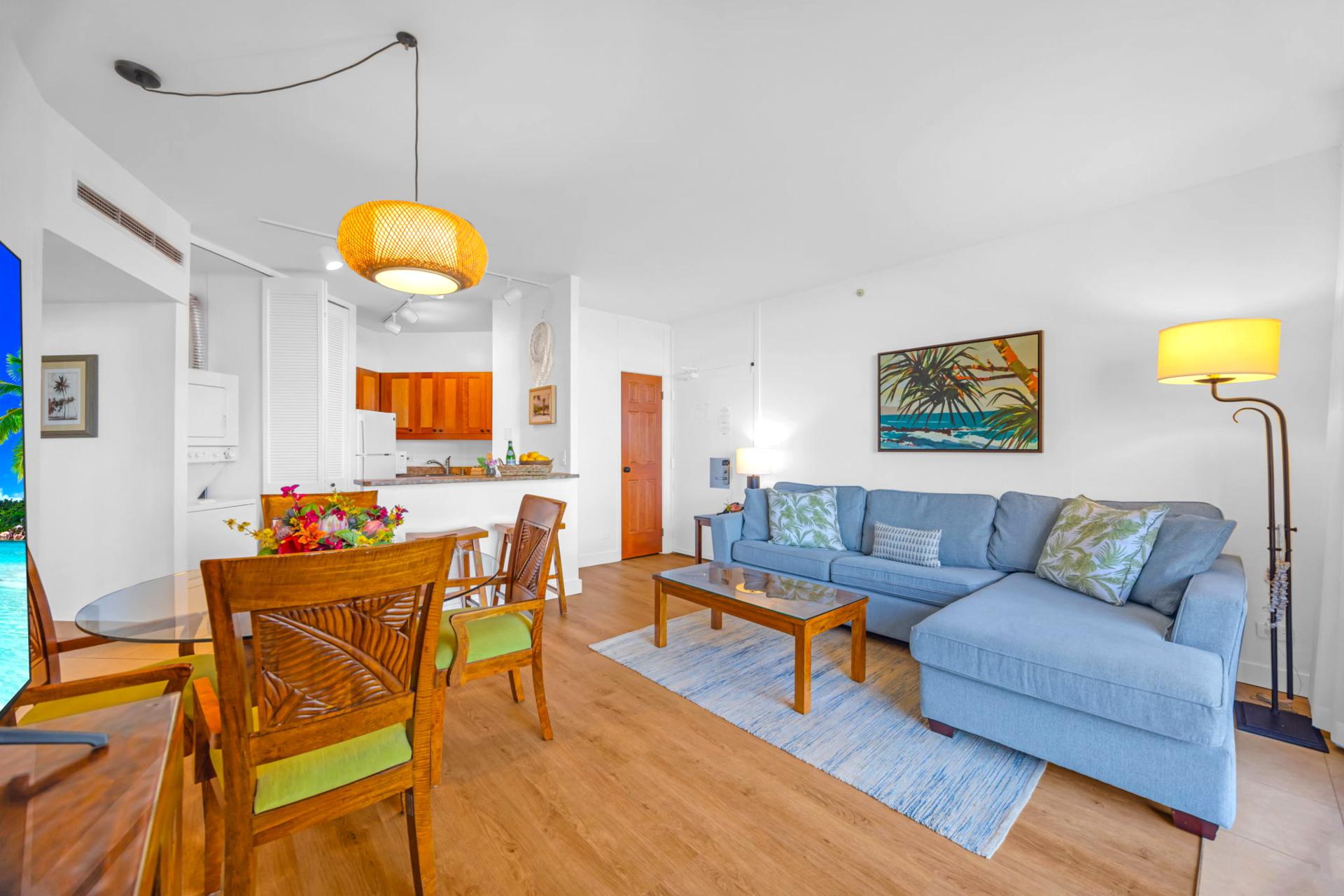 The open floor plan makes it the perfect place to gather after a day of adventures on Maui