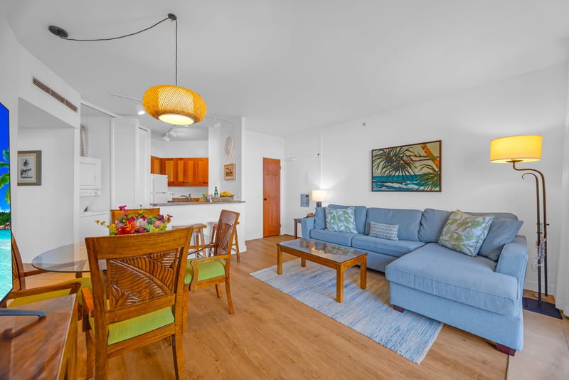 The open floor plan makes it the perfect place to gather after a day of adventures on Maui