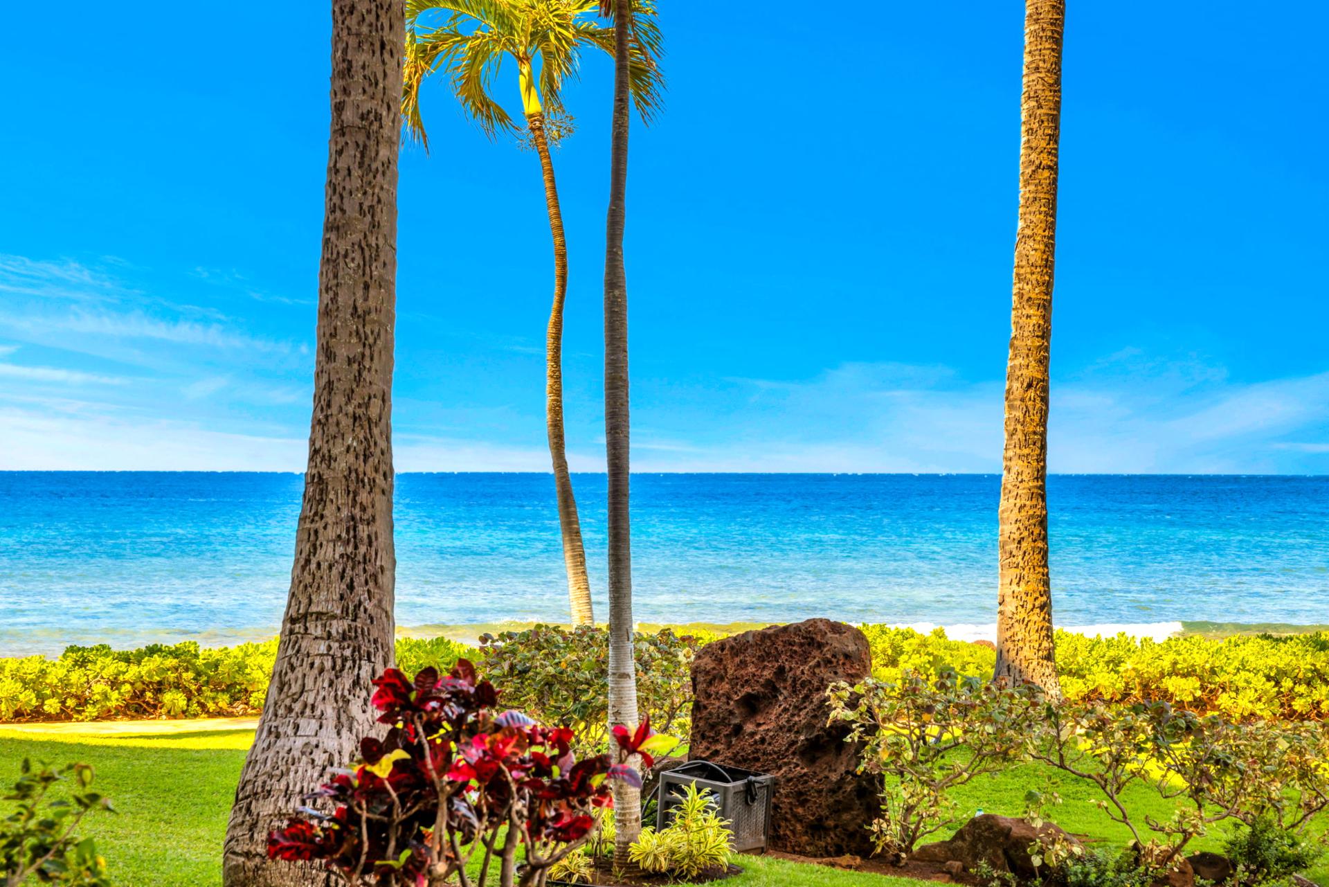 Views of swaying palms and sparkling ocean waters await beyond your lanai doors