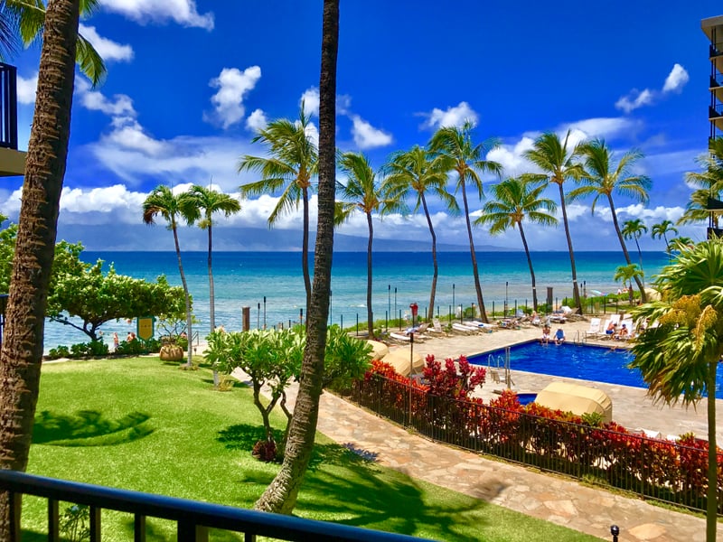  From lush lawns to a sparkling pool and endless ocean blues—this view brings Maui’s magic right to your door  