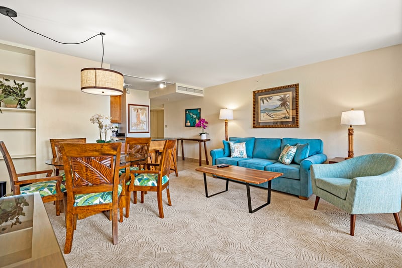 A tropical tale unfolds in teal and wood—gather 'round where palm breezes kiss the golden afternoon    