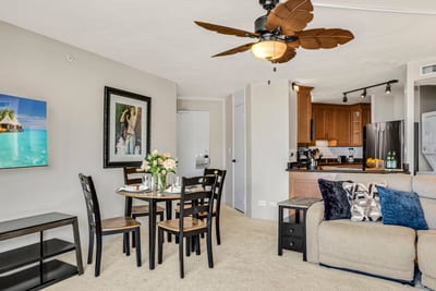 With golden light and sky-high city views, this dining nook adds a swirl of charm to every bite and sip