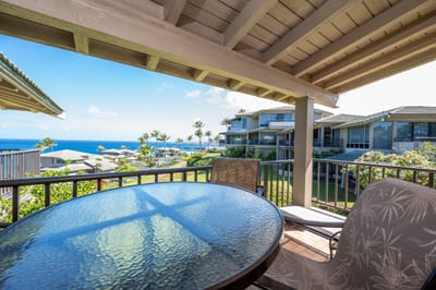 Begin your day with coffee on the lanai, where ocean air, swaying palms, and wide-open skies set the perfect mood KBV-12B3