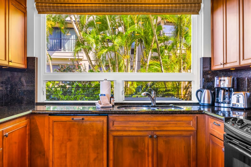 Start mornings with coffee and garden views