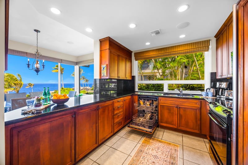 A spacious kitchen designed for easy vacation cooking