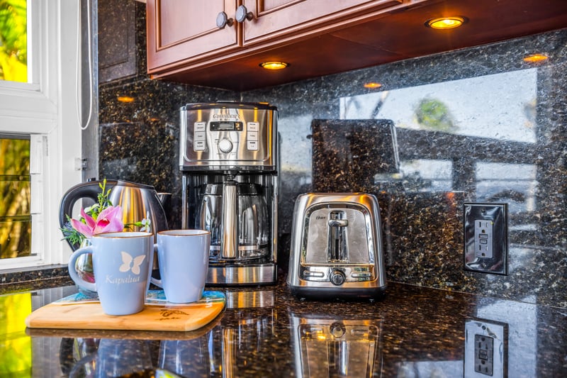 Start mornings with coffee and garden views