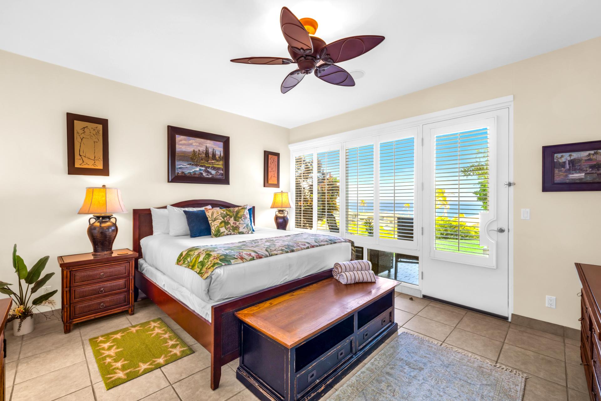 Comfortable primary bedroom perfect for slow mornings