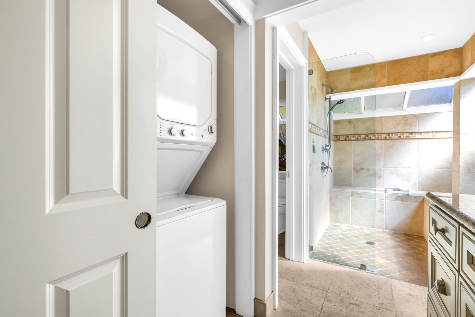 Convenient in unit laundry for carefree stays