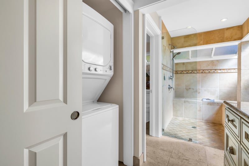 Convenient in unit laundry for carefree stays