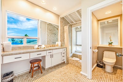 Bask in bright natural light and ocean views as you refresh in this airy, spa-inspired bathroom retreat KBV-15B3