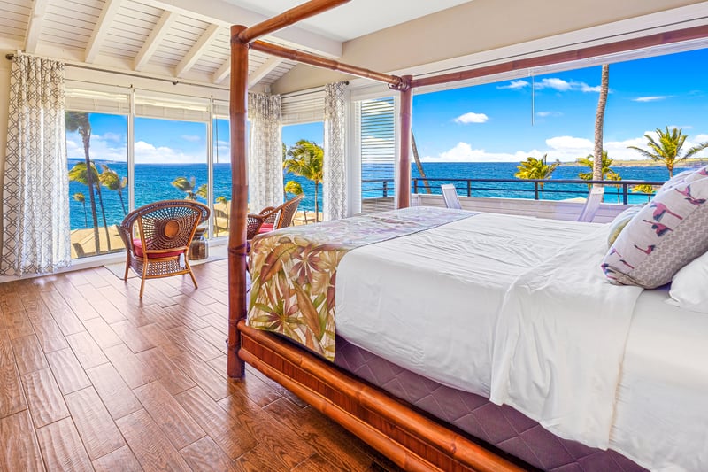 Oceanfront luxury awaits—wake up in a king bed to sweeping views, warm breezes, and coastal serenity