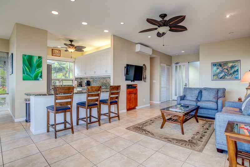 From the sleek tile floors to the gentle ceiling fan swirl, every detail was chosen for your comfort     KBV-16G4