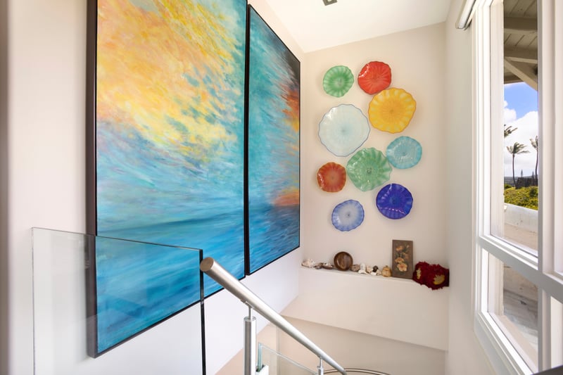 Step into a swirl of island color—where ocean hues meet glass art magic!
