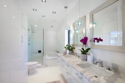 Mirror, marble, and minimalist magic—this bathroom is the definition of clean luxury and resort-style relaxation KBV-24B2