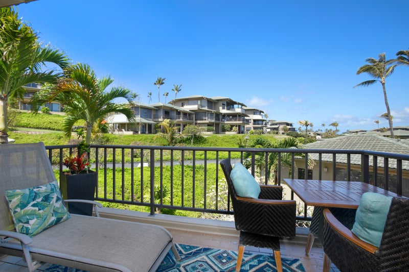 Soak up the view, not the crowds — this private lanai is your front-row seat to ocean serenity