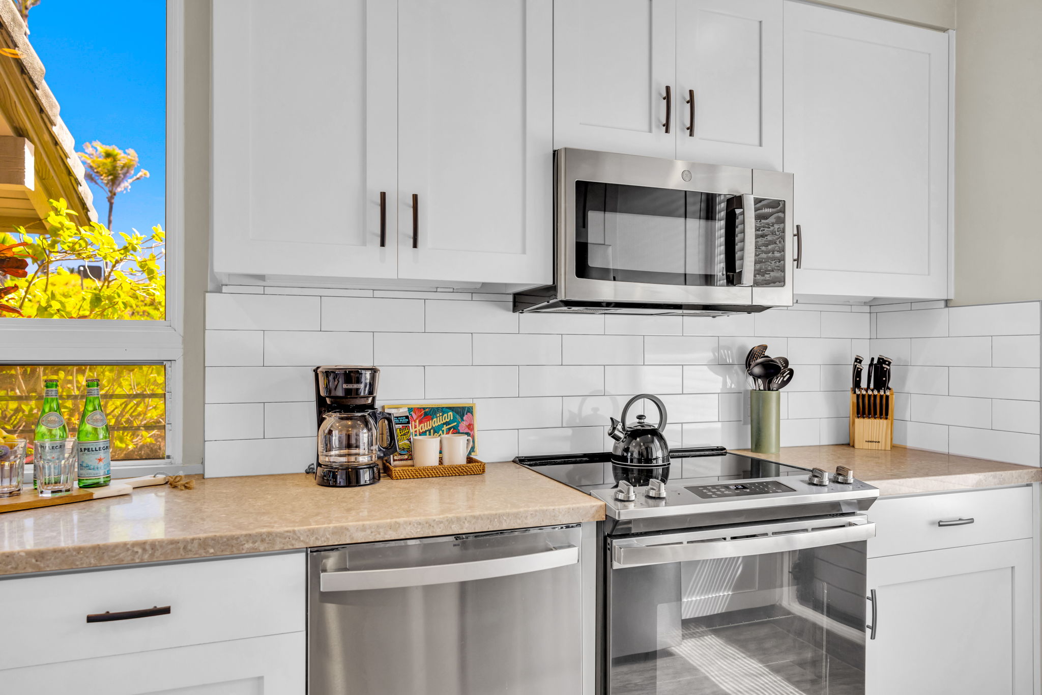 Our Chef Kitchens are complete with modern appliances and are fully stocked