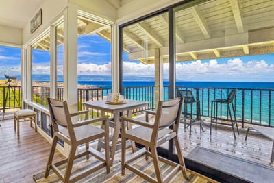 Coffee tastes better with crashing waves and a front-row seat to sea turtles doing their thing. True story