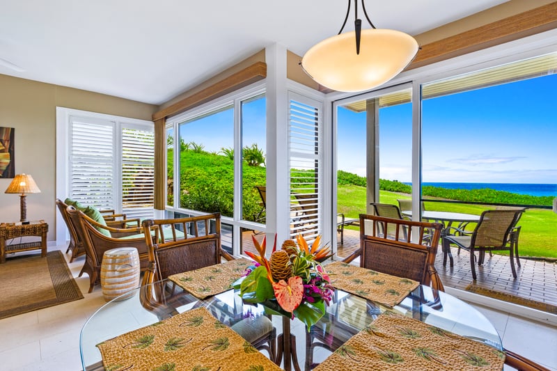 Soak in coastal light and tropical charm with every bite at your oceanview table KBV-30G2