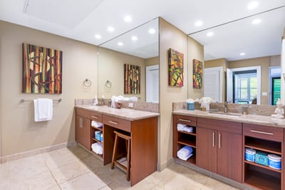 Every detail in this bathroom reflects comfort, care, and a subtle nod to island elegance