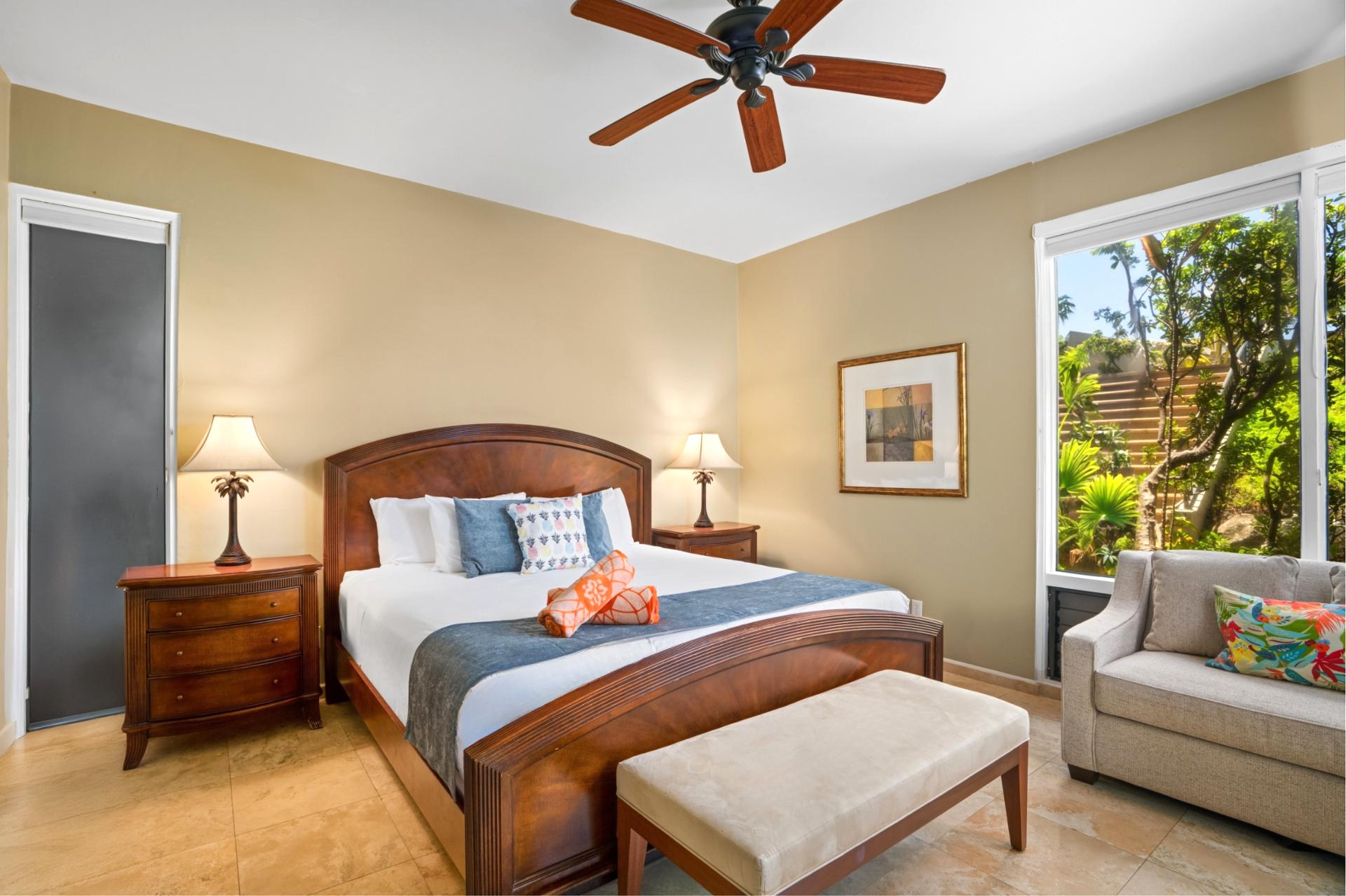 Your King bed is the perfect place to relax after a fun-filled day of exploration and adventure. 