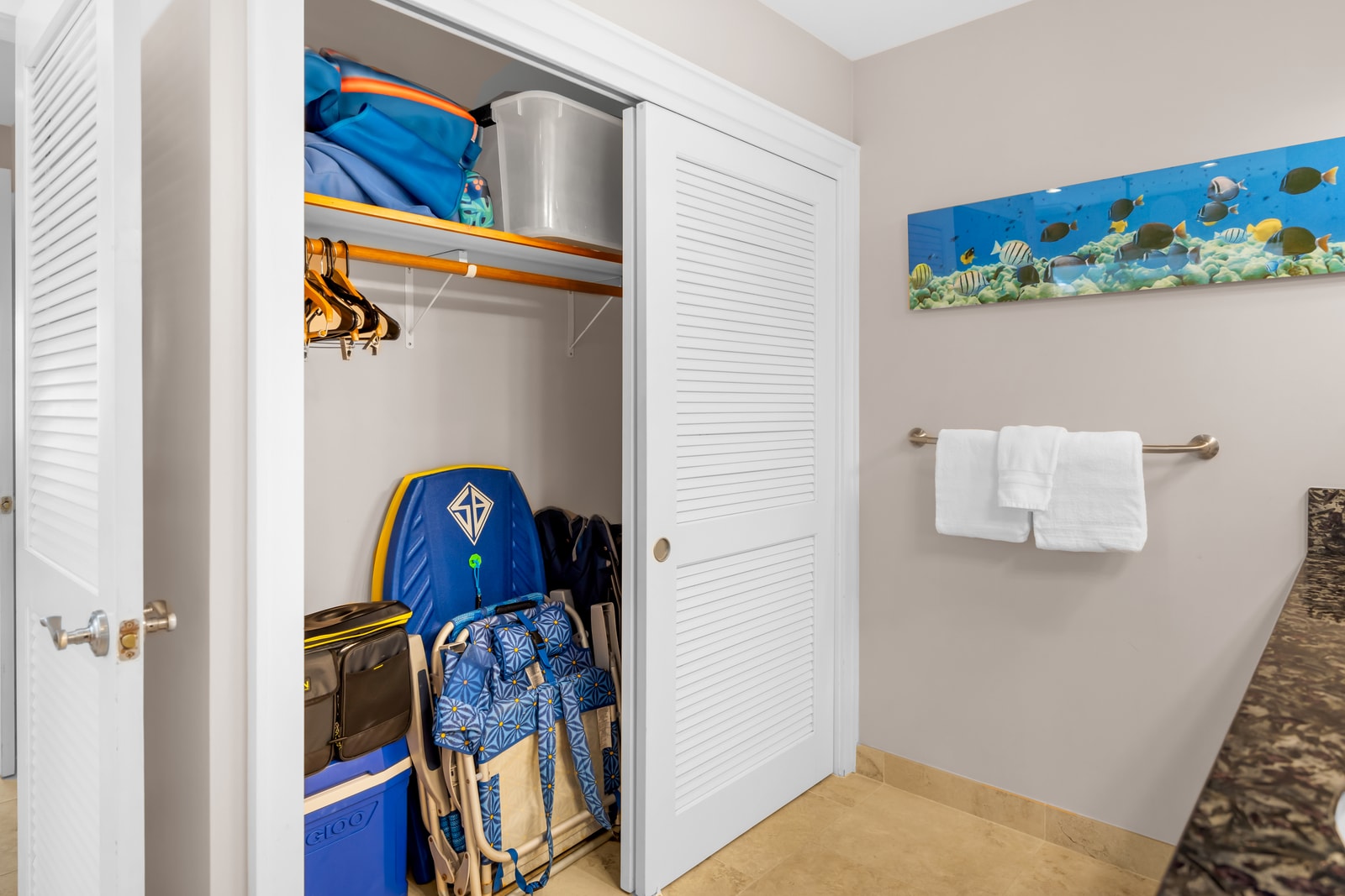 Stocked with beach gear for the whole family.