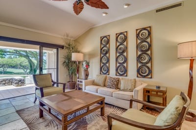 Let light stream through the lanai doors as you settle in with a book or enjoy a slow start to your island morning KGV-14P3