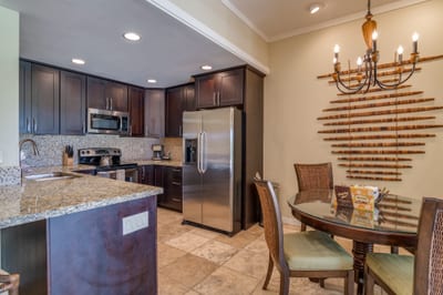 Wake up to the sound of the waves, and wander into this warm, inviting kitchen where breakfast begins with golden morning light KGV-14P3