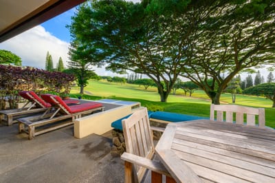 Breathe deep, sit back, and let the shade of century trees and golf course calm wrap you in island stillness