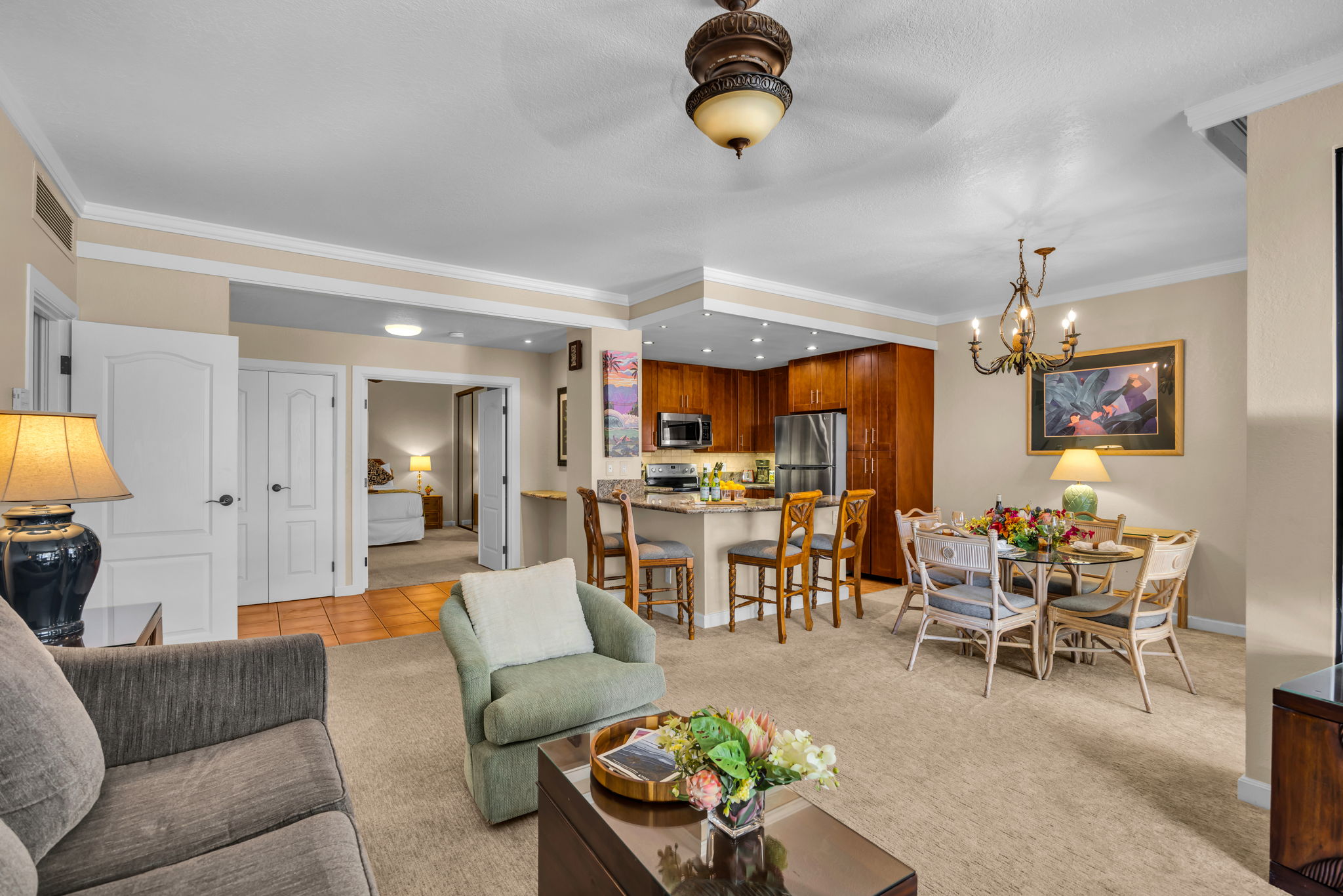 From cartoons to cocktails, this airy lounge brings the whole crew together