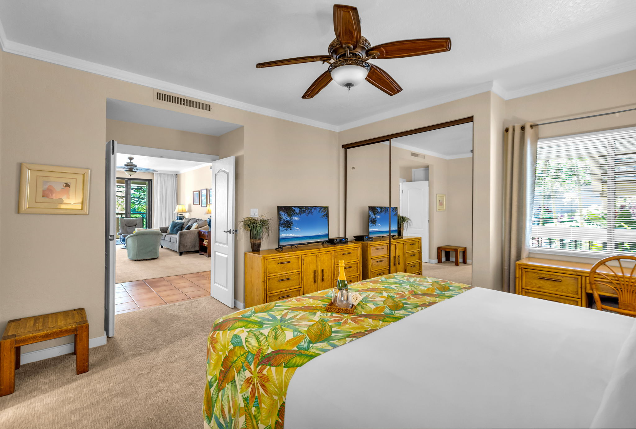 A cheerful guest room that welcomes pillow forts by day and sweet dreams by night