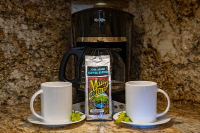 Start your island mornings with the rich aroma of locally blended Maui coffee—brewed fresh, just the way you like it KGV-14V3