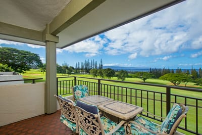 Surrounded by swaying pines and open skies, this lanai is your front-row seat to Kapalua’s daily magic