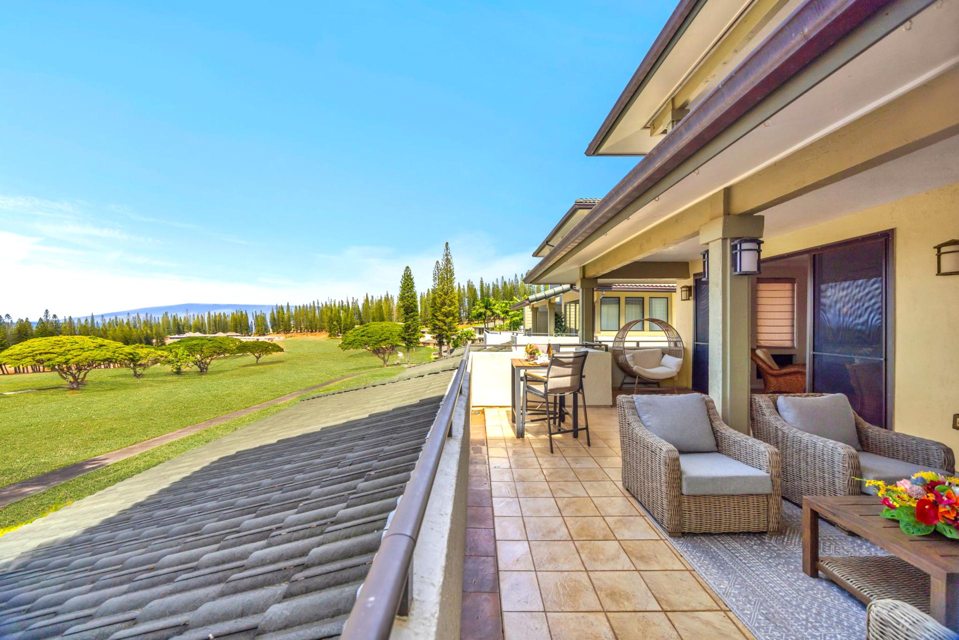 Open-air comfort meets scenic views on this oversized balcony with plenty of room to relax.