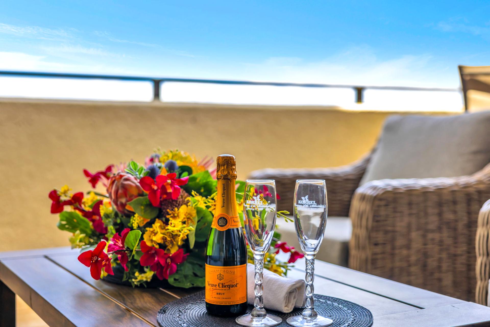 Toast the day with tropical drinks and fresh air on your private lanai, steps from the living area.