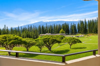 Open green fairways and a glimpse of the ocean and mountains set the tone for your stay at Kapalua Golf Villas.