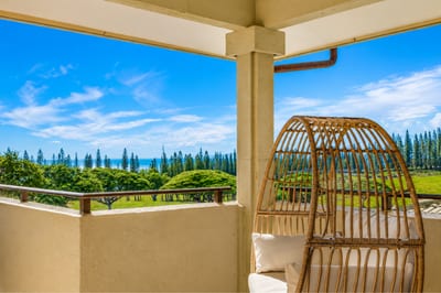 The perfect reading chair or cozy spot for morning coffee with the sounds of Hawaiian breeze and ocean waves.