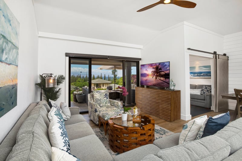 Gather with loved ones in this open-concept living room, where paradise meets comfort and style    KGV-19P2
