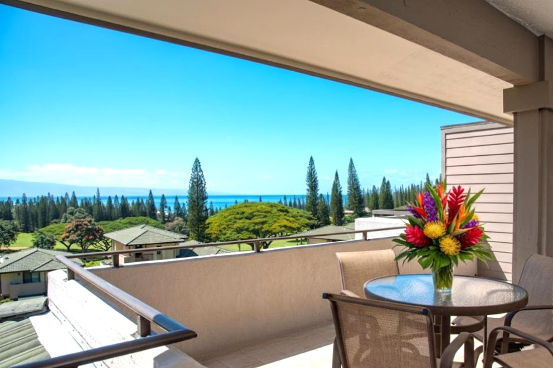 Sip, smile, and soak up this view—where golf greens, blue seas, and breezy vibes meet on your private perch