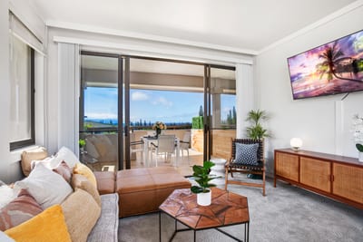 Wall art that whispers of sunsets, sea breeze that drifts through the glass doors, welcome to your dreamy retreat KGV-20T2