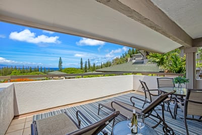 Relax on a spacious balcony with coastal and garden scenery all around. KGV-20T8