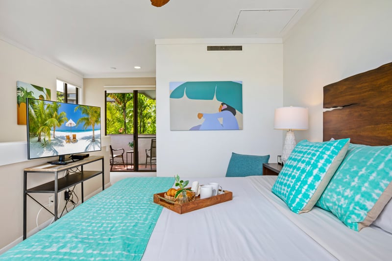 Master bedroom with resort views and soft tropical tones. KGV-20T8