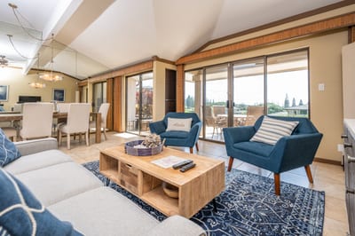 Morning sunlight pours in as fresh coffee is poured, plans are made, and island dreams unfold in this serene, open living space