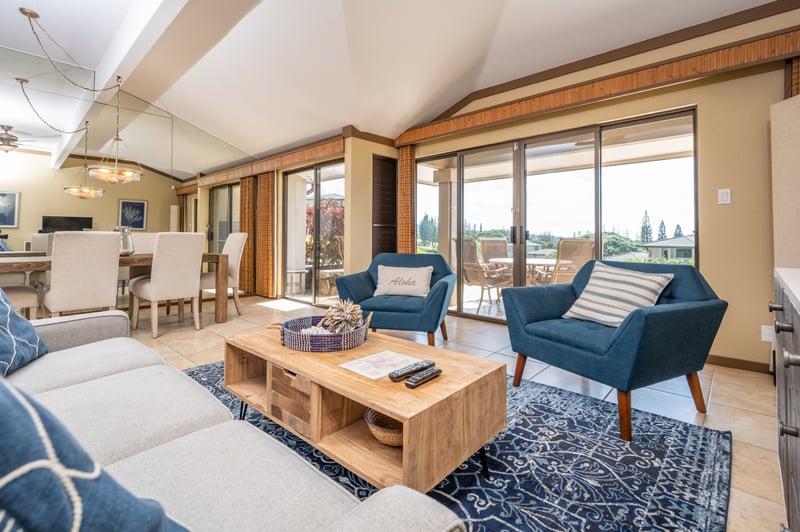 Morning sunlight pours in as fresh coffee is poured, plans are made, and island dreams unfold in this serene, open living space
