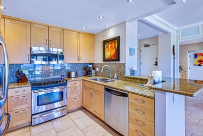 Custom cabinetry and full-size appliances throughout this gourmet kitchen. KGV-24P2