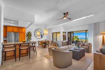 An open layout connects the living area, dining space, and kitchen for easy gathering and conversation. KGV-24P7